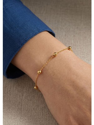 Bilezikci 14 Ayar Altın Dorika Bileklik - Modern Zarif Zincir