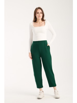 Muzotex Ithal Krep Kumaş Şalvar Model Cepli Balon Pantolon