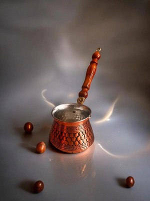 Barıtcıoğlu Bakır Cezve Işlemeli 4 Kişilik