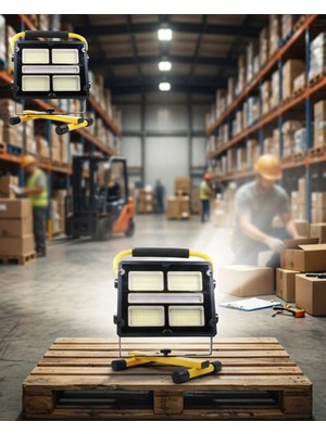 Tech Butiq Çok Fonksiyonlu LED Projektör Kamp Lambası Solar Şarjlı Powerbank Özellikli