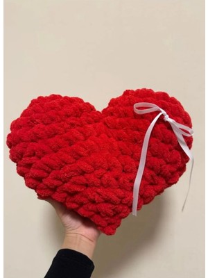 Hobilanka Alize Puffy Kalpli Yastık Sevgililer Günü Hediyesi Dekoratif Hediyelik