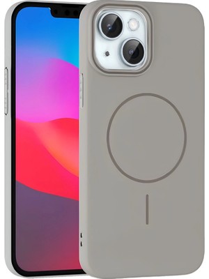 Iphone 15 Broş Magsafe Kapak - Titan Gri