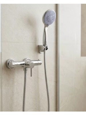 Pileli Store Mavi 4 Fonksiyonlu El Duşu Başlığı Seti Spiral Hortum ve Duş Askısı