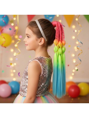 Bn Düz Salaş Örgülü Lastikli At Kuyruğu / ACM05