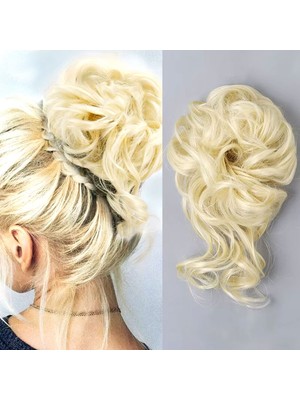 Lı Lastikli Kuyruklu Topuz Toka / Platin