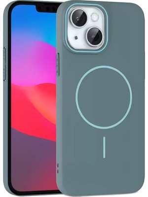 Iphone 15 Broş Magsafe Kapak - Turkuaz