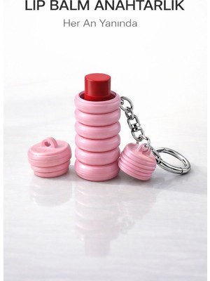 Studio Aslan Design Çok Amaçlı Lip Balm Anahtarlık | Taşınabilir Mini Organizer | Şık ve Pratik Günlük Kullanım