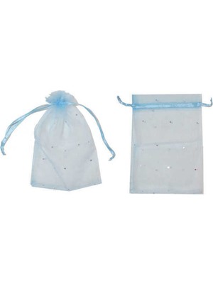 Hayaller Dükkanı Kese Taşlı Mavi 12X17CM 50'li