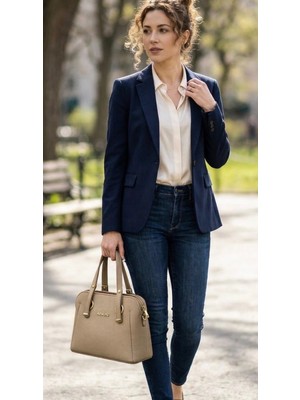 Armine Kadın Omuz Çantası 364 Vizon Pia