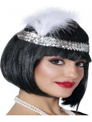 70&amp;#39;ler 80&amp;#39;ler 90&amp;#39;lar Temalı Gümüş Renk Çarliston Bandı