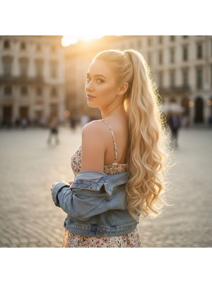 Bağlamalı Daalı At Kuyruğu / Balköpüğü Beyaz Platin Röfleli