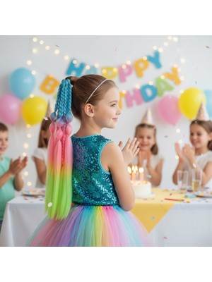 Bn Düz Salaş Örgülü Lastikli At Kuyruğu / ACM20