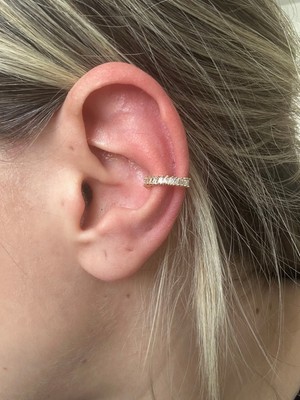 Luckyb Store Gold Renk Baget Taşlı Earcuff
