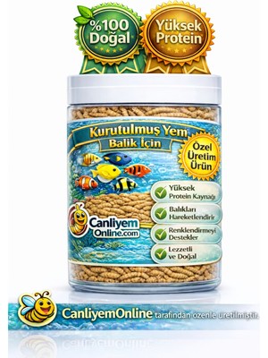 Koçlar Kurutulmuş Balık Yemi 100  ml  Yüksek protein.