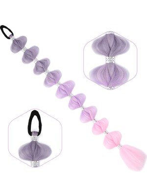 Örgülü Aksesuarlı Lastikli At Kuyruğu / ACM06