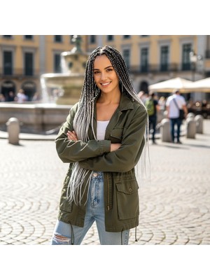 Afrika Örgüsü Rasta Için Sen Ombreli / Siyah / Beyaz