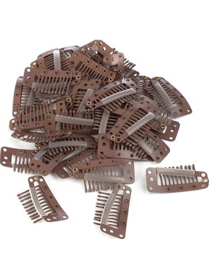 Çıt Çıt Klipsi Büyük / 10 Adet / Kahverengi