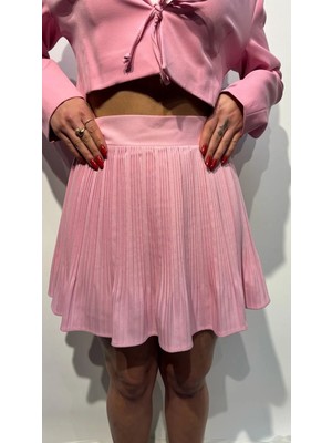 362 Fashion Butik Piliseli Mini Etek