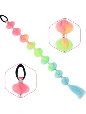 Örgülü Simli Aksesuarlı Lastikli At Kuyruğu / ACM05