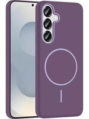 Galaxy S23 Fe Broş Magsafe Kapak - Mor