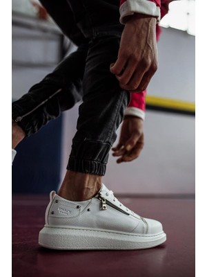 Yüksek Taban Günlük Ayakkabı Beyaz