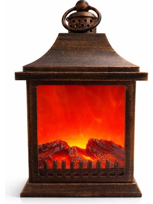 Dekoratif Ledli Şömine Lamba ALK4595
