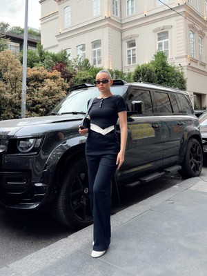 Düğme Yakalı Siyah Alt Üst Takım S3943