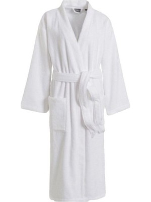 Pamuklu Tek Bornoz Beyaz Uni