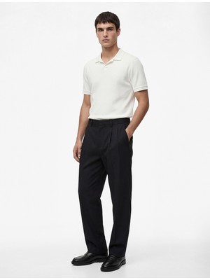 Koton Regular Fit Kısa Kollu Pamuklu Fitilli Polo Yaka Tişört