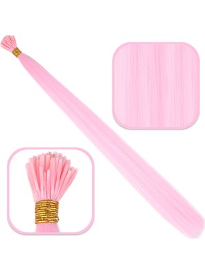 Fiber Sen Boncuk Kaynaklık Renkli / Pembe / 100 Adet