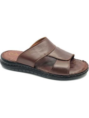 Kocamanlar Ayakkabı Asker 1928 %100 Hakiki Deri Erkek Full Ortapedik Terlik