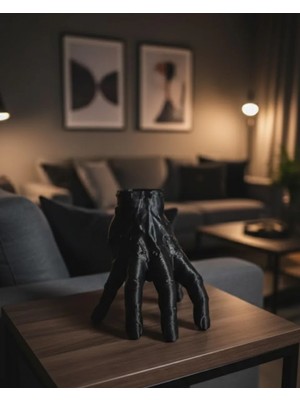 Pileli Store 3D Siyah El Dekoratif Heykel 27X22 cm Büyük Boy Modern Tasarım