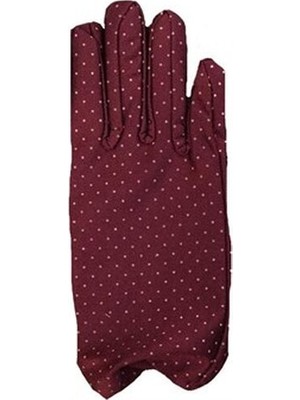 Bordo Renk Puanlı Çuk Eldiveni