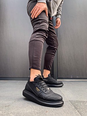 Colezium Yüksek Taban Günlük Ayakkabı Siyah (Siyah Taban)