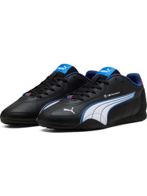 Puma Bmw Mms Catch Erkek Spor Sneaker Ayakkabı Siyah Düz Tabanlı Geri Dönüştürülmüş Malzeme
