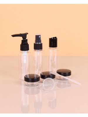 Parfüm Şişesi - Kozmetik Şişesi - 8 Li Seyahat Doldurulabilir Kozmetik Seti