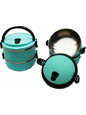 Esranın Dünyası Sefer Tası Yemek Termosu Saklama Kabı Termosu 2li - Turkuaz (4887)