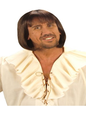 Kahve Renk Erkekler Için Kısa Ortaçağ Peruğu