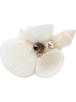 Yargıcı Deniz Kabuğu Ve Ahşap Detaylı Peçete Halkası(5x9 Cm)
