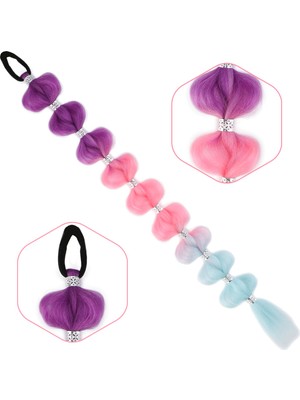 Örgülü Aksesuarlı Lastikli At Kuyruğu / ACM19