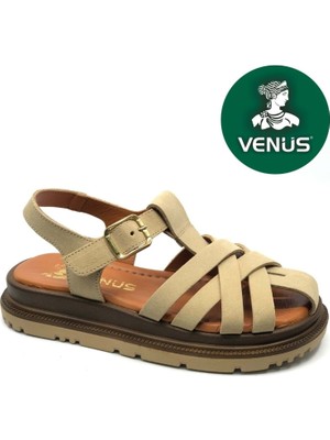 Venüs Tenzret Hakiki Deri Comfort Ortopedik Kadın Sandalet