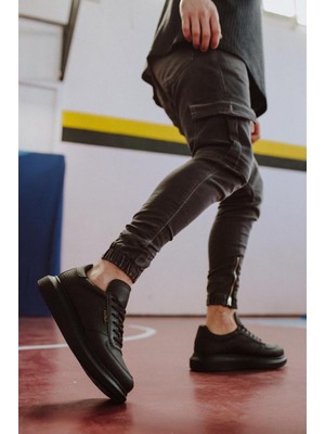 Colezium Yüksek Taban Günlük Ayakkabı Siyah (Siyah Taban)