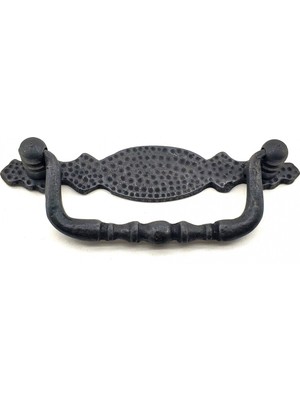 Freedom Storee Antika Tarz Dekoratif Pirinç Dövme Sallantı Kapı Kulbu - 43X118 Mm, Oksit