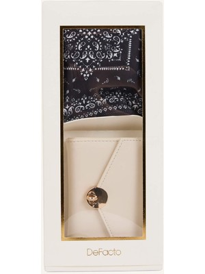 DeFacto Kadın Fularlı Suni Deri CÜZDAN H6826AXNS