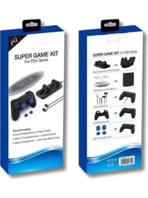 Delixa Yues 4 Uyumlu Seti Ps4 Şarj Standı Stand Kulaklık Silikon Kılıf