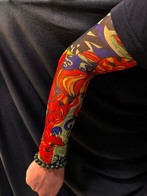 Uravas Store Çorap Dövme Giyilebilir Kol Bacak Dövmesi Likralı 2 Adet Model 4