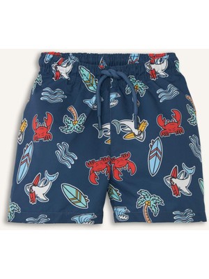 DeFacto Desenli Deniz Şortu Erkek BEBEK H1850A526HS
