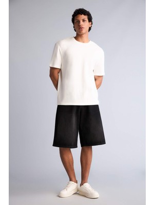DeFacto %100 Pamuk Baggy Fit Bermuda H6279AX26SP