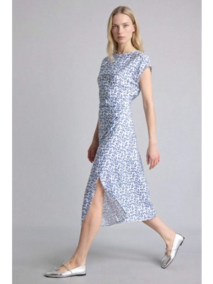 DeFacto Regular Fıt Bisiklet Yaka Baskılı Kısa Kollu ELBISE H3114AX26SM