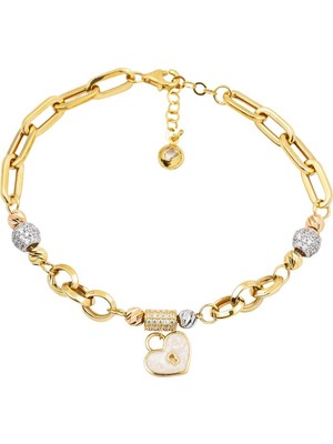 Bilezikci Kalpli Pandora 14 Ayar Altın Bileklik